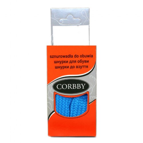 Шнурки для обуви 120см. плоские (синие) CORBBY арт.corb5444c